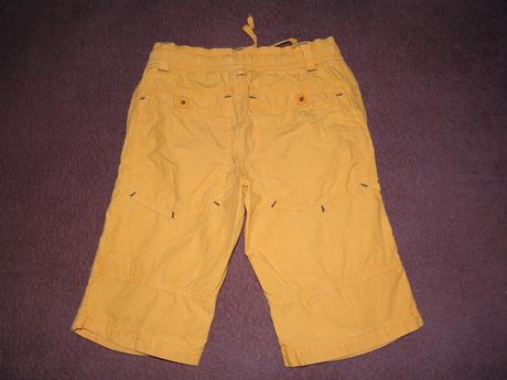 Oranžové plátěné kraťasy vel.98, 98