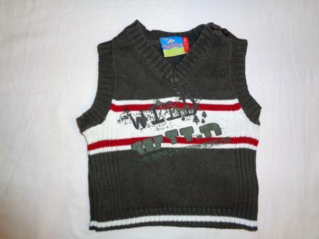 Luxusní hnědá přízová vesta, lupilu,68