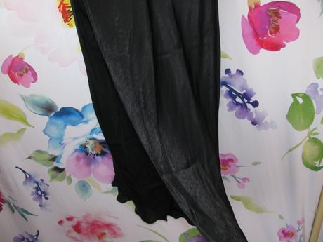 Dámská černá saténová maxi sukně, zara,m