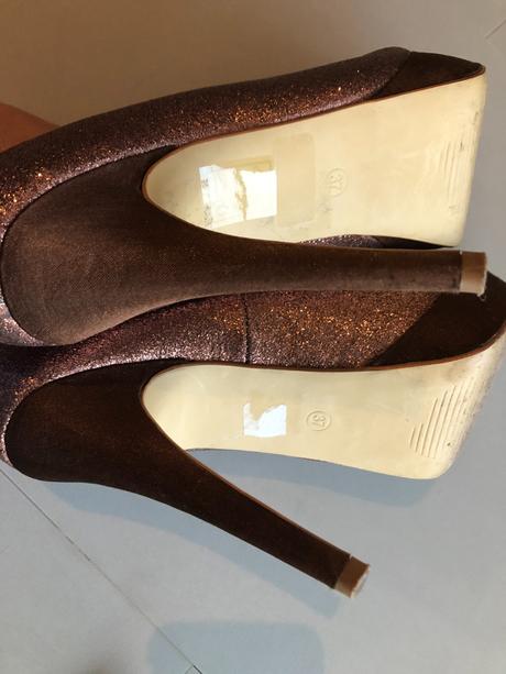 Čokoláda hnědá lodičky podpatek vel.37 lesk baťa, baťa,37