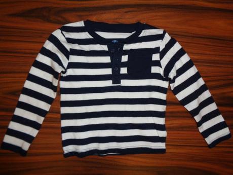 Luxusní modrobílé pruhované námořnické tričko, lupilu,74