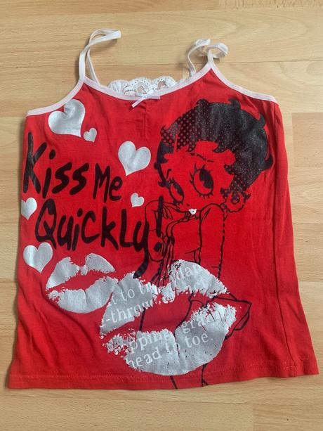 Tričko & tílko betty boop vel. 128/134, betty mode,128