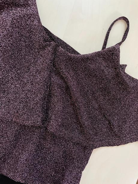 Body s třpytem a volánem, vel cca xs, měřte, xs