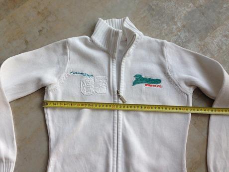 Bílý svetr pulover na zip kenvelo vel. 36-38, s, kenvelo,s