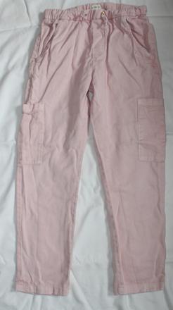 Po72. príma růžové jarní kalhoty 9-10 let, f&f,140