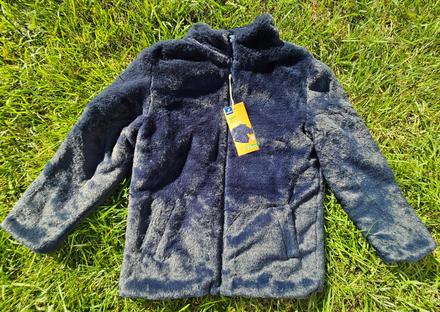 N113	dívčí semišový kabátek nový vel. 146-152, tchibo,146