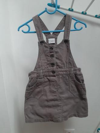 Manžestrová sukně, sukýnka s laclem, šatovka, next,110