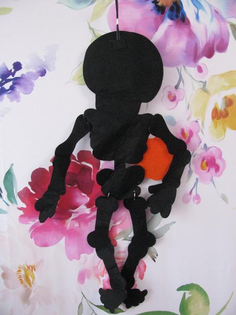 Karneval-plstěná kostra halloween,