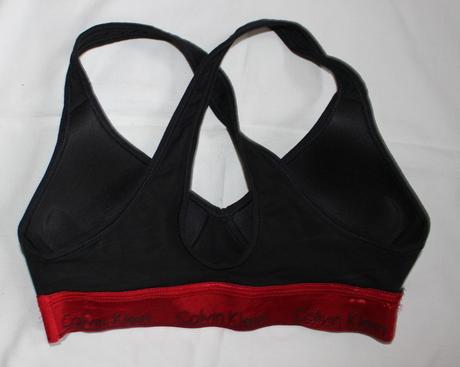 Po120.černo-červená podprsenka calvin klein,vel.xs, calvin klein,xs