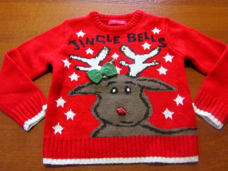 Krásný vánoční svetr s rolničkami vel 92-98, 98
