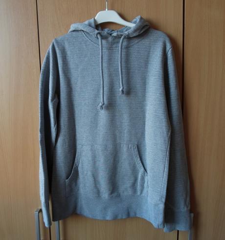 Šedá mikina mikinka s kapucí, m