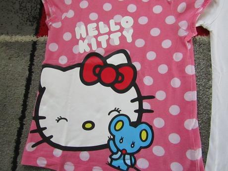 Trička pro holku 1xzn.h&m vel.110/116 s hellokitty, h&m,110