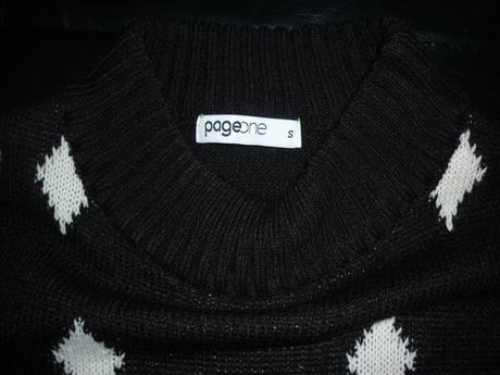 Dámský černobílý dlouhý svetr takko fashion, takko,s