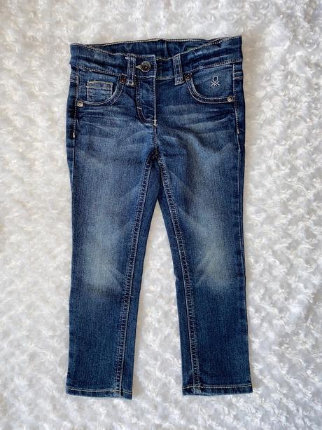 Modré skinny rifle/džíny benetton, benetton,98