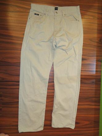Luxusní béžové riflové kalhoty hugo boss 34-l-32, hugo boss,l