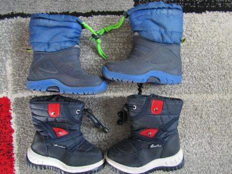 2 x zimní boty- sněhule pro kluka vel.22, 22