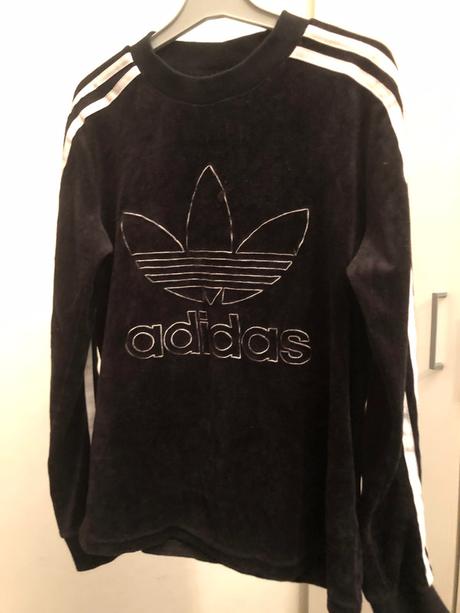 Sametová mikina - triko, adidas,158