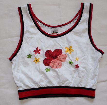 Am155. sportovní tílko s kytkami, 36