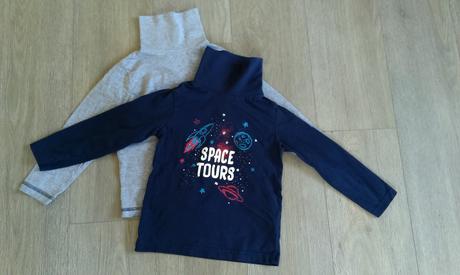 Sada 2x rolák s dlouhým rukávem s raketou, lupilu,98