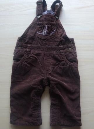 Hnědé manšestrové laclíky, vel. 74, h&m,74