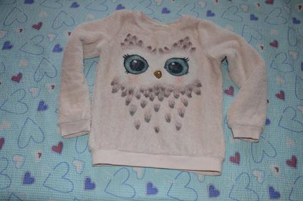 Koukavá chlupatková mikina mikinka s flitry, h&m,140