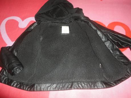 Zateplená koženková bunda vel. 152 (11-12 let), zara,152