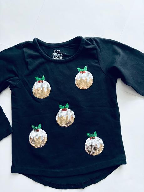 Triko černé  vánoční - v.2/3 roky, 98