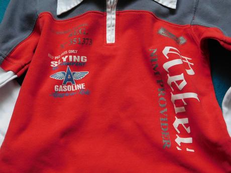 Slabounká bavlněná mikina s límečkem, 128