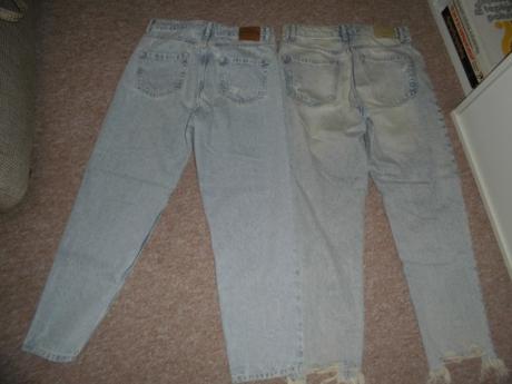 2x dívčí-dámské rifle,cena celkem, bershka,40