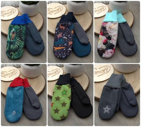 Softshellové rukavice s fleesem, vel. 1- 8 let, 74 - 128