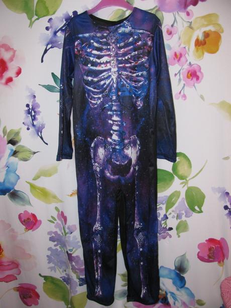 Karneval - elastický overal kostlivka, 