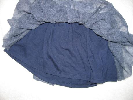 Šedomodrá tylová vícevrstvá sukně, pepco,122