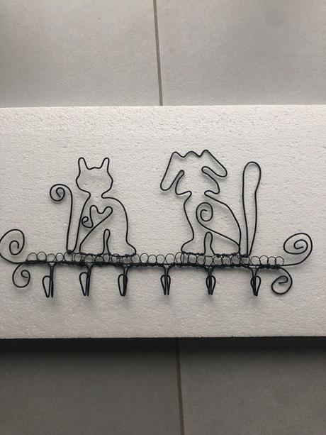 Věšáček na klíče pes a kočka, 