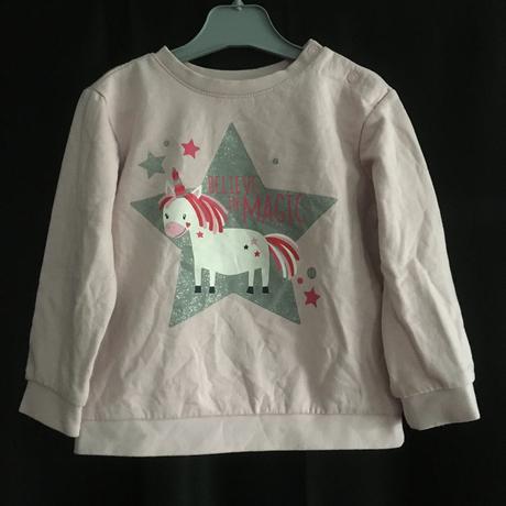 Vel. 92 starorůžová mikina s jednorožcem, 92