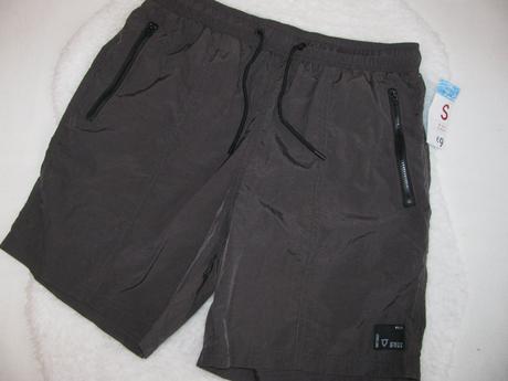 Tmavě šedé koupací šortky, primark,s