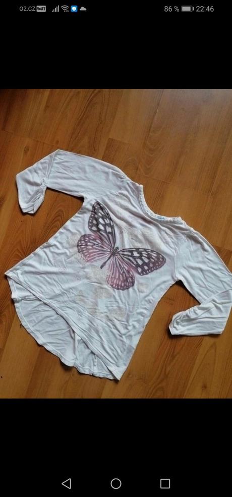 Dětské tričko s motýlky, m&co kids, 110