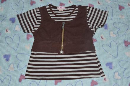 Tričko s vestičkou, vrstevnatý efekt 110/116, , 110