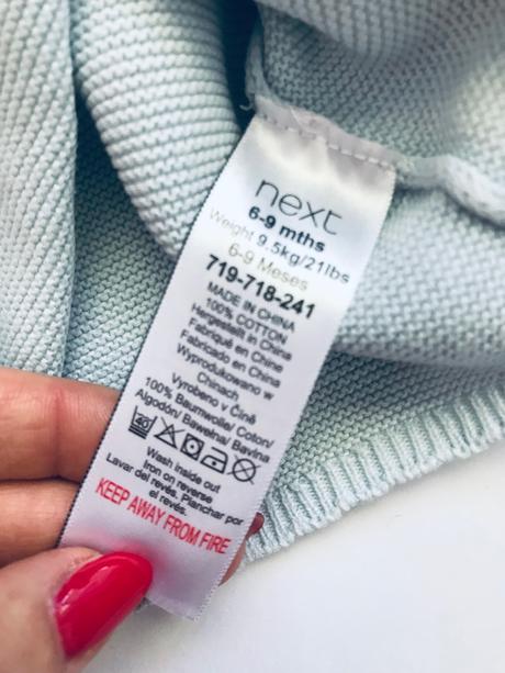 Svetřik bledě modrý next - v.6/9 měs., next,74