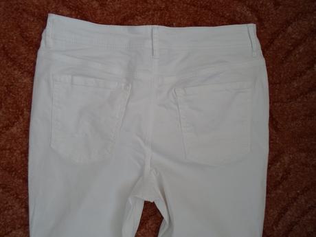 Bílé kalhoty rifle džíny 7/8, 38