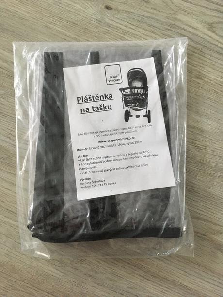 Pláštěnka na tašku ke kočárku, 