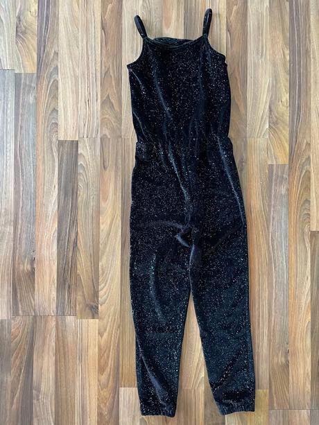 Samtový overal s barevným třpytem, vel 146, destin, 146
