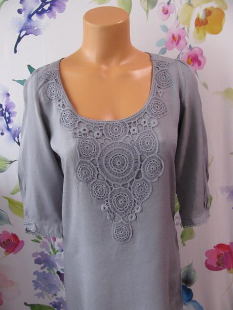 Šedé viskozové letní mini šaty, atmosphere,36