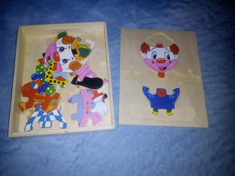 Skládanka  - puzzle šatní skříň velká - klaun, 