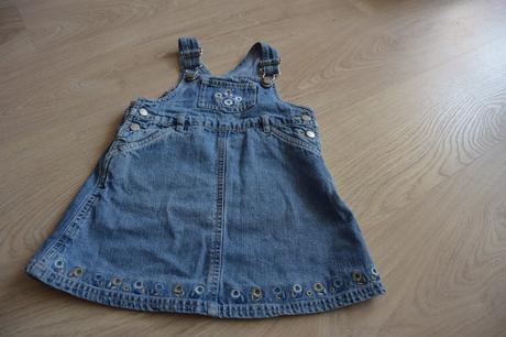 Riflová sukně s laclem, mothercare,92