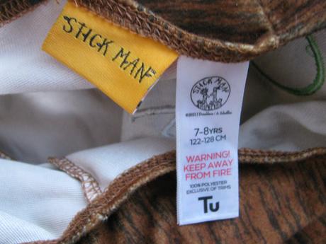 Kostým-dvoudílný stromový muž v.116/128,