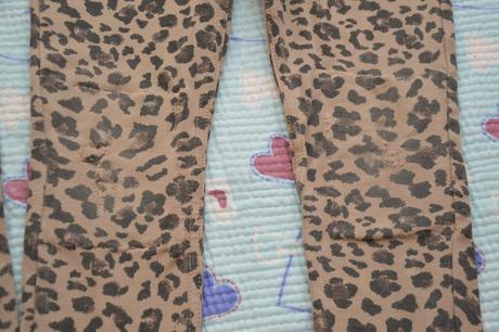 Legínky ham, s gepardím vzorem, džegíny, kapsičky, h&m,116
