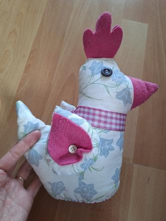 Plyšová slepice velikonoce  handmade, 