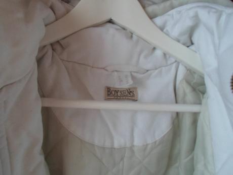 Bílá bunda kabát kabátek parka, l