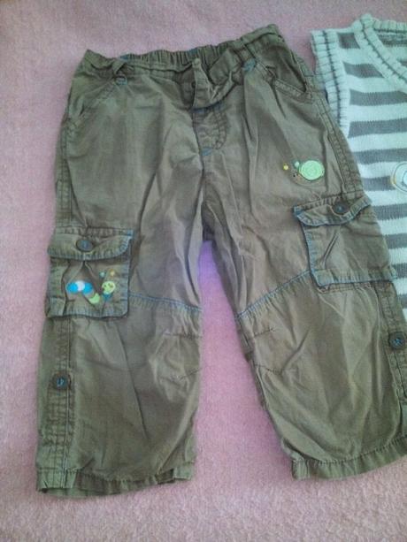 Lehké kalhoty + vesta, tu,80