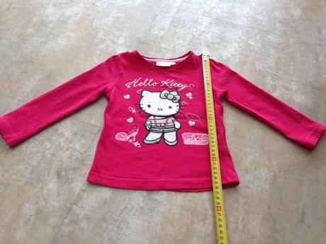 Malinové triko hello kitty vel.1,5 - 2 roky třpyt, 92